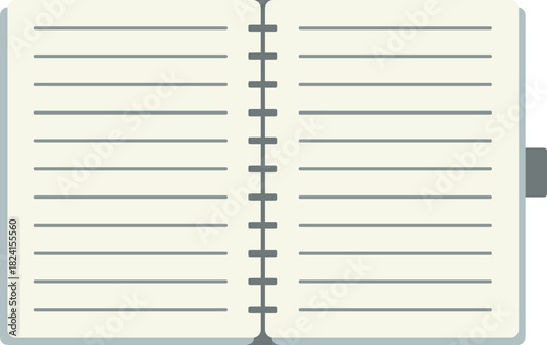 notebook illustration for writing, studying and office activities