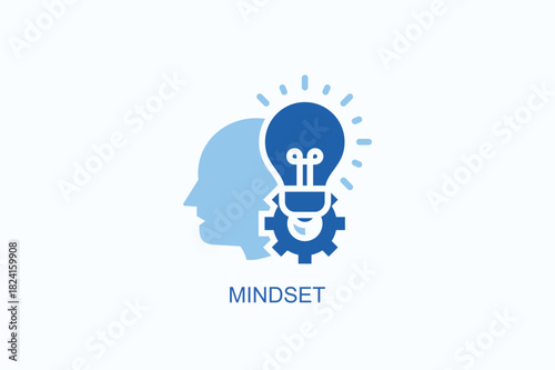 Mindset Icon Or Logo Isolated Vector Illustration