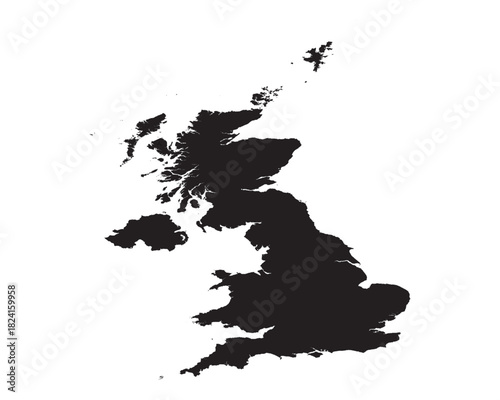 United Kingdom map vector
