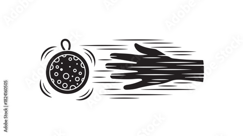 Mysterious planetary pendant hurtling through space with cosmic speed and grace, evoking wonder and adventure, perfect for sci-fi designs and fantasy artwork, adding a touch of magic