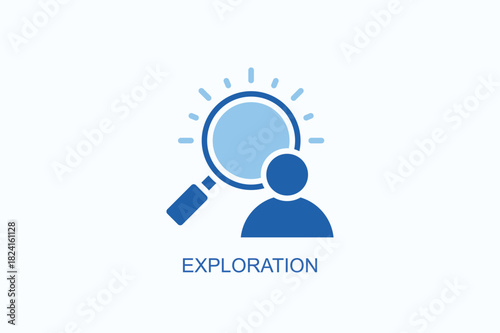 Exploration Icon Or Logo Isolated Vector Illustration