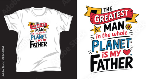Family graphic vector T shirt design print.