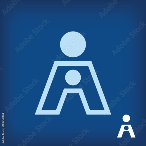 Simple artificial intelligence information logo design. Creative technology and learning design, corporate identity