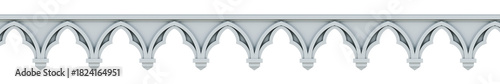 Gothic arches ornamental 3d pattern decoration