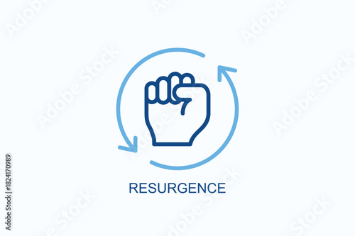 Resurgence Icon Or Logo Isolated Vector Illustration