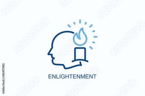 Enlightenment Icon Or Logo Isolated Vector Illustration