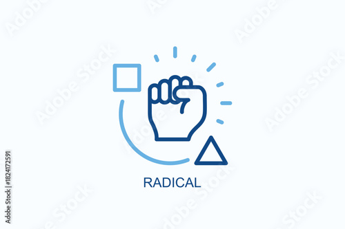 Radical Icon Or Logo Isolated Vector Illustration