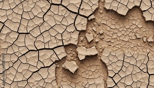 Parched Earth: Cracked Soil Texture
