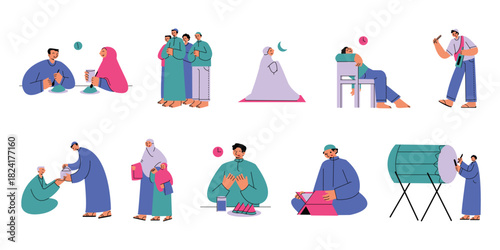 Ramadan Daily Moments Illustration Pack