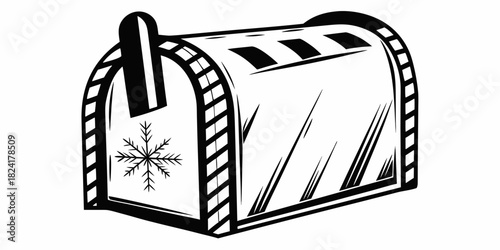 vector illustration of an old mailbox