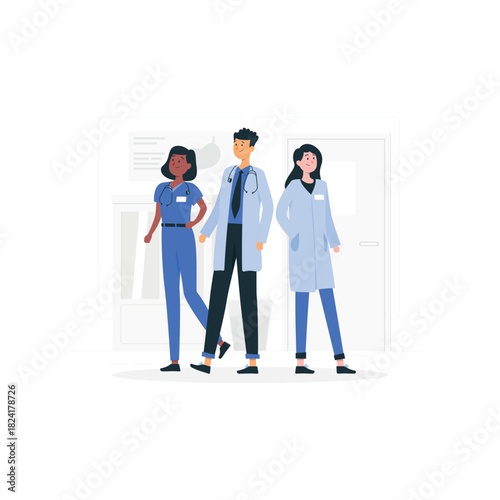 Doctors Flat Illustrations