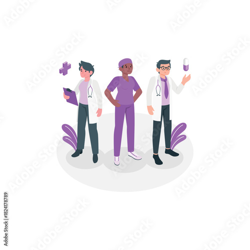 Doctors Flat Illustrations