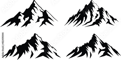 Mountain Silhouette Vector icon