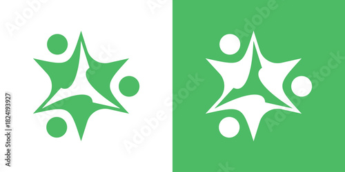 A modern dual-meaning logo combining a human figure with a star, symbolizing achievement, inspiration, and excellence in a clean, uplifting design.