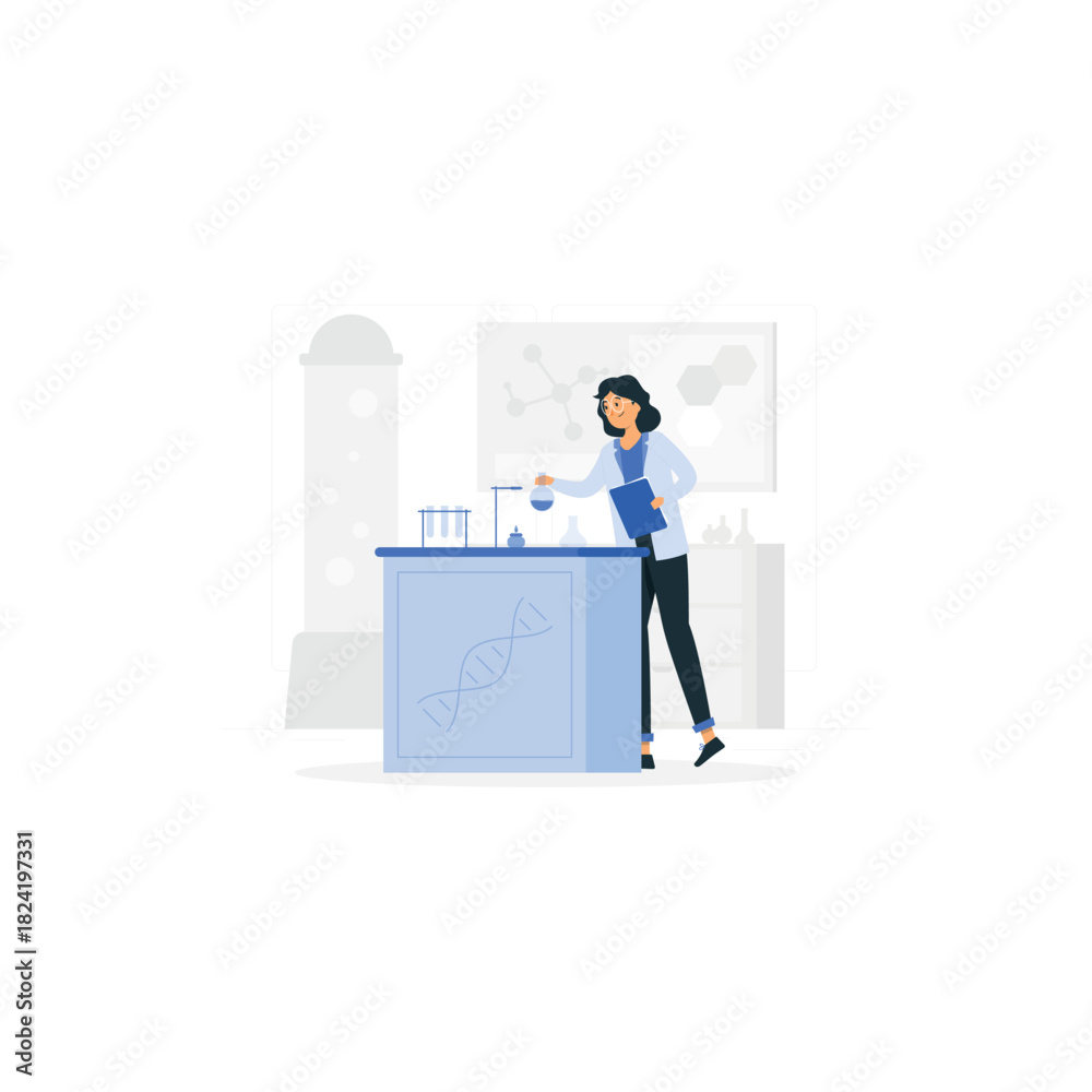 Fototapeta premium Science Isometric Illustrations