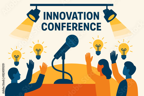 Innovation conference: diverse audience engaging with creative ideas and inspiration