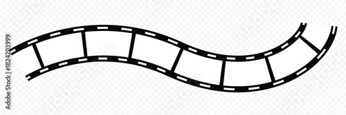 movies film background with flim roll. 2d flim-roll. Film strip set vector image. film strip background film strip icon isolated on transparent background.tape photo film-strip frame, Video Films icon