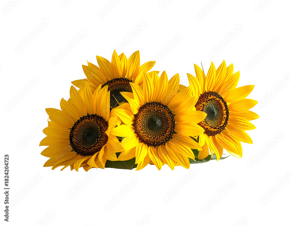 Obraz premium Bright yellow flowers on a dark background