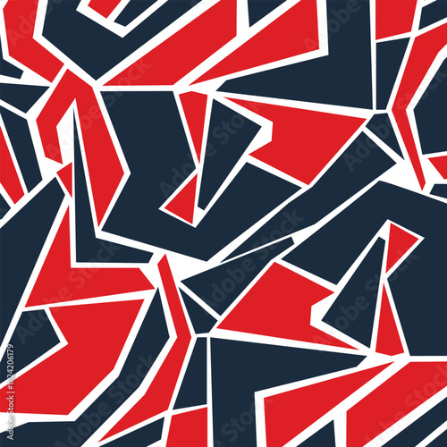 Abstract geometric seamless pattern. Graphic vector. Racing background for vinyl wrap and decal. Grunge, neon texture pattern. Sports textile. Fashion military. Abstract geometric background pattern