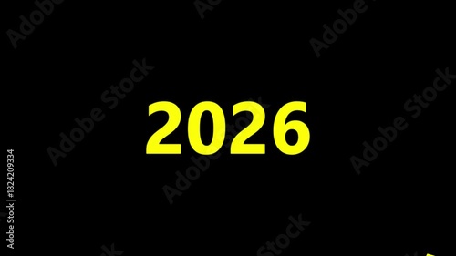 2025 flies by take its place in 2026. New Year concept 2025 to 2026 with clouds time lapse.