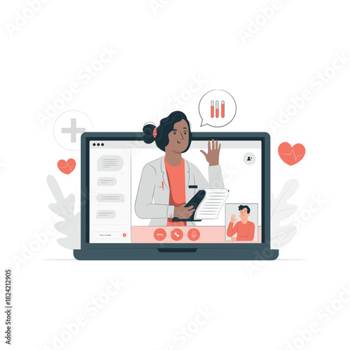 Online Doctor Disproportionate Illustrations