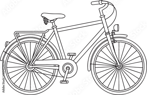 bicycle on a white background