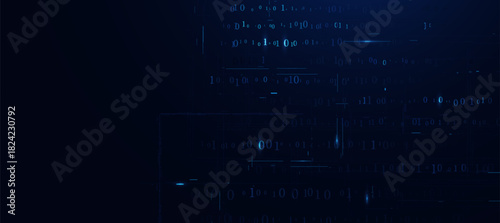 Coding Programming Binary Concept With Cyber Security Background