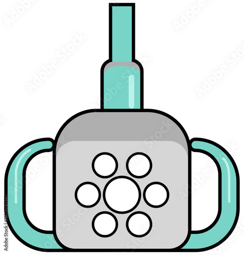 Dental Light Lineart Illustration Editable Color Vector