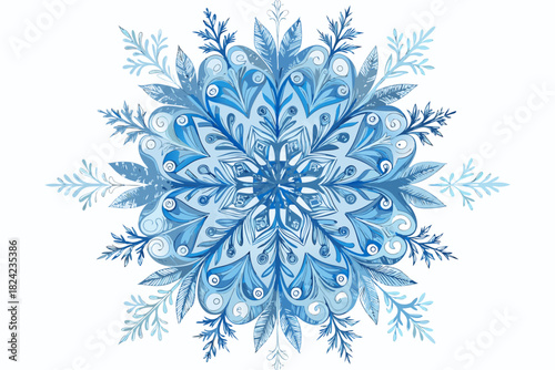 Showcasing Snowflake Mandala Icy Gradien Dynamic Premium Digital Asset