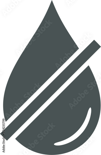 Symbol representing water conservation and drought prevention with a clear, minimalist design.