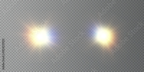 Soft glowing light beam on a transparent background. PNG keeps crisp shimmer details, while the Overlay effect adds sparkling highlights and warm luminous flair for creative designs.