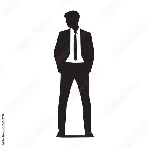 vector silhouette of a businessman