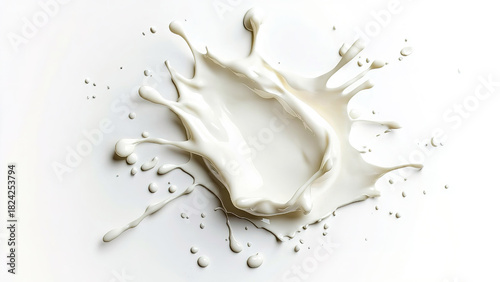 white condensed milk splash background
