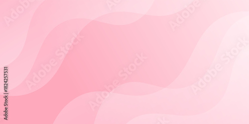 Abstract white-pink curve background, pink dynamic wallpaper with wave shapes. Template banner background for beauty products, sales, ads, pages, events, web, and others