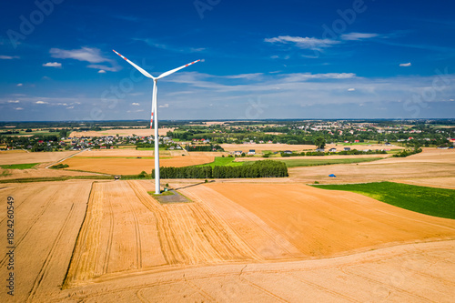 Wind turbines on the field ...