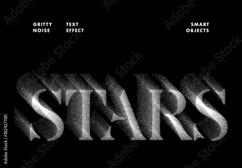 Gritty Noise Text Effect Mockup