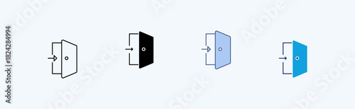 Login Multiple Icon Illustration Vector