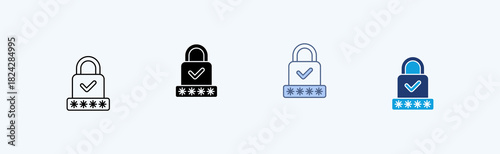 Password Multiple Icon Illustration Vector