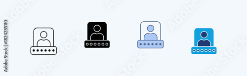 Username Multiple Icon Illustration Vector