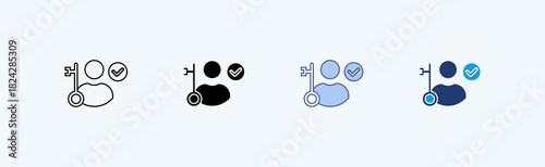 Authentication Multiple Icon Illustration Vector