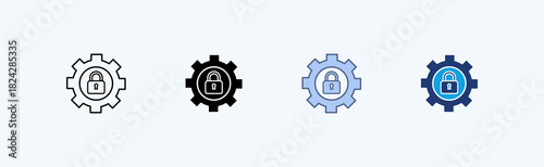 Privacy Settings Multiple Icon Illustration Vector