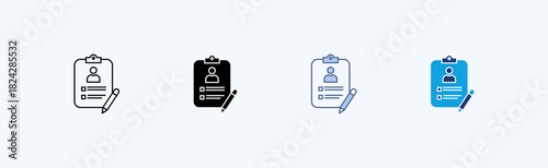 Registration Multiple Icon Illustration Vector