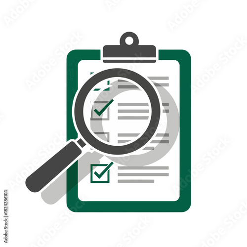 Assessment Magnifier Tool Inspection and Evaluation Symbol