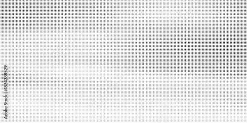 Dotted halftone gradient texture. Vanishing polka dot background. Repeating dots gradation pattern background. Black fading comic pop art overlay backdrop. Raster effect wallpaper. Vector halftone