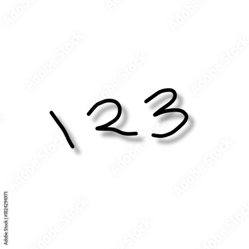Bold Decorative Number 1 2 3 Vector for Modern Graphic Design and Creative Illustration