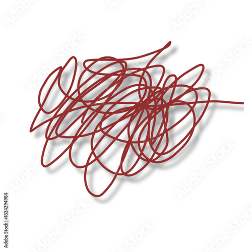 Abstract Hand-Drawn Scribble Shadow Pen Lines Set for Modern Minimalist Graphic Design