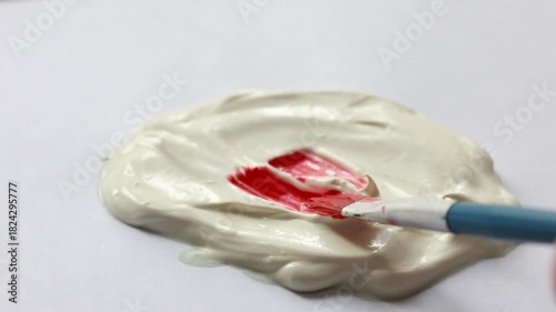 close up of a brush and paint