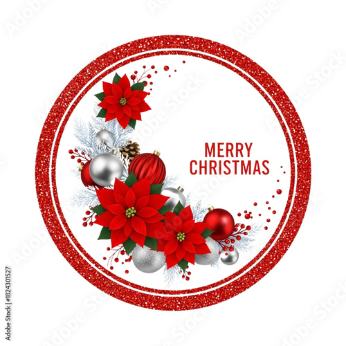 christmas card with holly berries