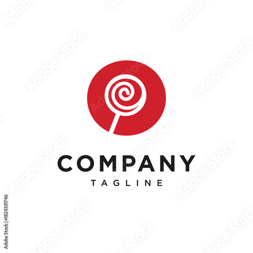 Letter O Candy Stick Logo Icon Vector