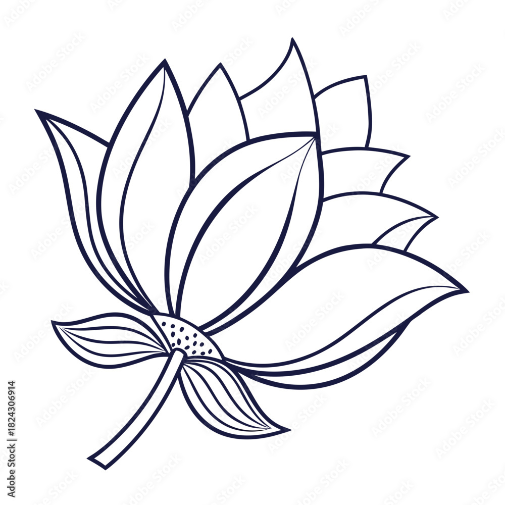 Fototapeta premium vector illustration of a flower